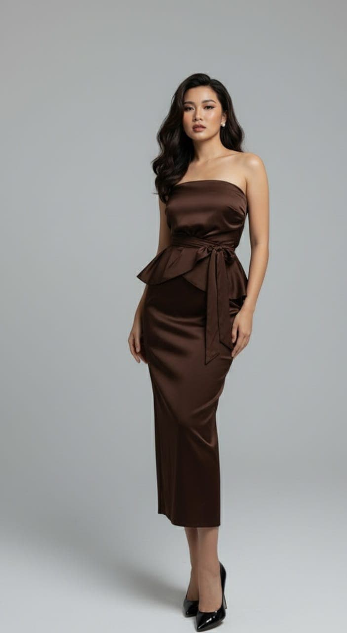 Divya's Versatile Brown Wrap Dress